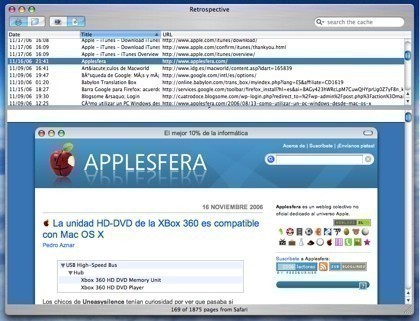 Retrospective: Navega por la caché de Safari