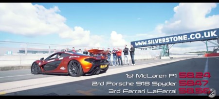 Ferrari LaFerrari vs McLaren P1 vs Porsche 918 Spyder en Silverstone