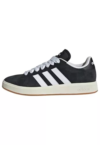 adidas Hombre Grand Court Base 00S Shoes, Core Black/Cloud White/Gum, 44 EU