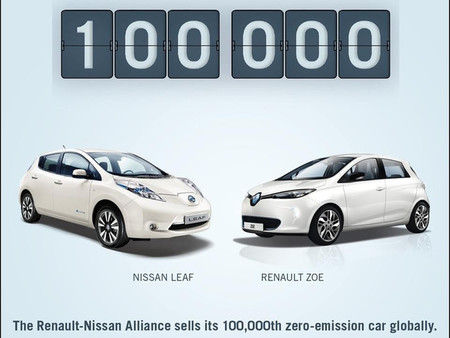 Renault y Nissan ya han vendido más de 100.000 vehículos eléctricos, más que el resto de la industria