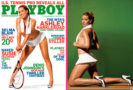 Ashley Harkleroad, una atrevida tenista en la portada de Playboy
