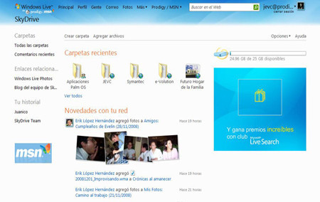 ejemplo de skydrive