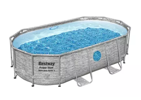 Piscina tubular de pvc ovalada