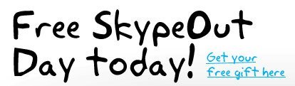 Primer día de llamadas gratis con SkypeOut es hoy