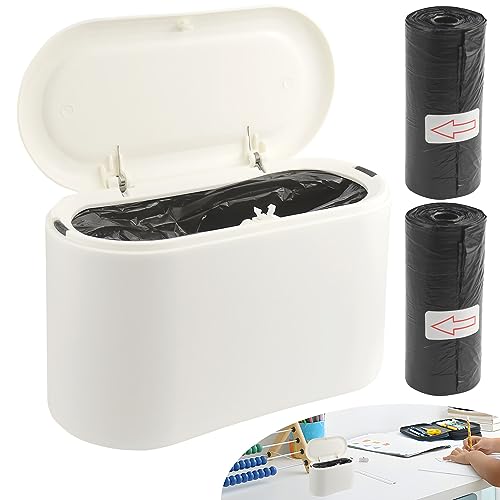 Cubo De Basura De Mesa Con Tapa De Resorte