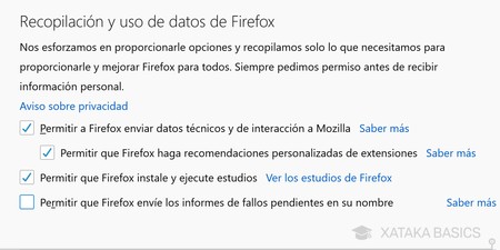 Datos Firefox