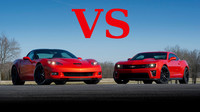 Chevrolet Corvette ZR1 contra Camaro ZL1 en circuito