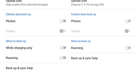 Google Fotos elimina la copia de seguridad solo mientras se está cargando al batería