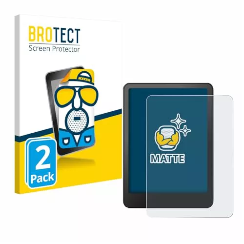 BROTECT Protector Pantalla Anti-Reflejos para Amazon Kindle Paperwhite 2024 (12. Gen.) (2 Unidades) Película Mate Anti-Huellas
