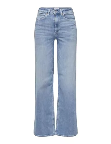 ONLY ONLMADISON Blush HW Wide DNM CRO371 Noos, Mezclilla De Color Azul Claro, MW x 32L