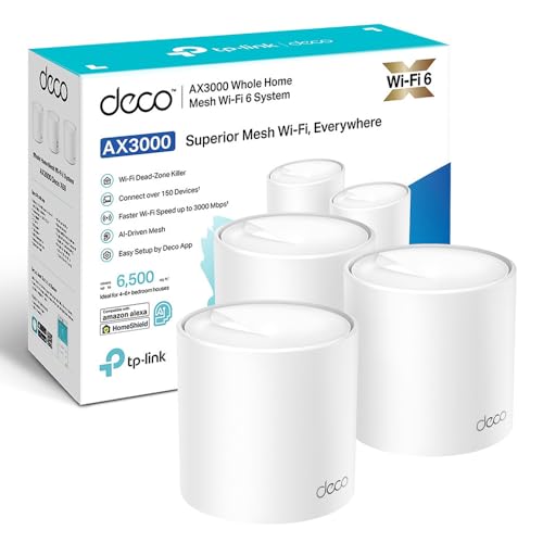 TP-Link Deco X50 Sistema WiFi 6 AI Mesh, AX3000 Doble Banda 2.4 GHz/5 GHz