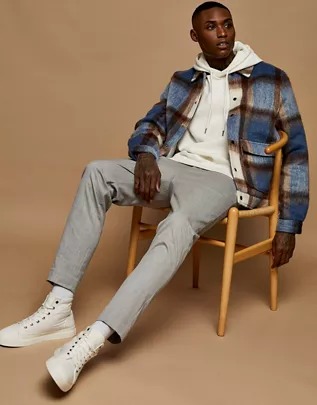 Pantalones grises ajustados de vestir estilo jogger de Topman