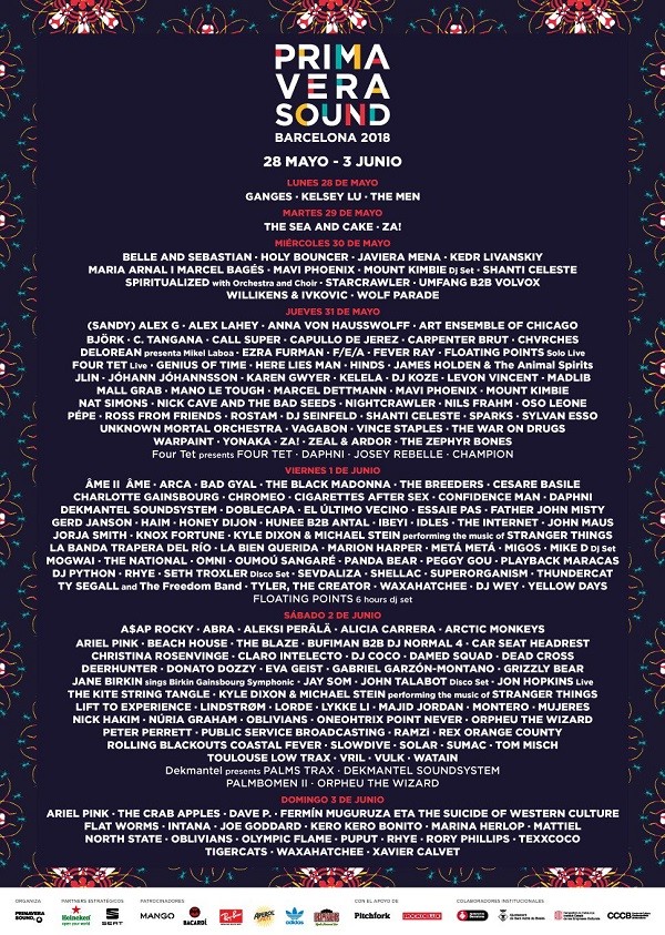 cartel primavera sound 2018