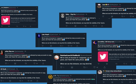 Twitter dice que limitará la visibilidad de los tweets que sean copias de otros y las respuestas lo ponen a prueba de inmediato