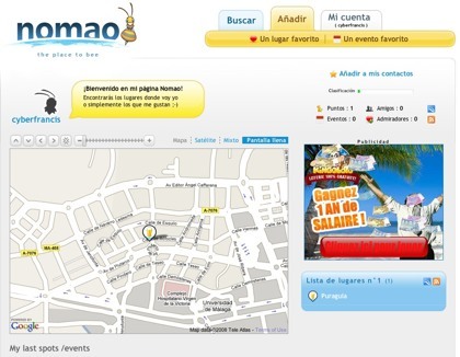 Nomao, una simpática agenda para nuestros lugares y eventos favoritos