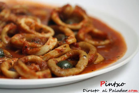 Receta de calamares con tomate (picantes)