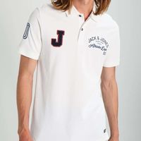 50% de descuento en el polo   de Jack & Jones Jorkemp slim fit cloud dancer: ahora cuesta 12,45 euros con envío gratis 