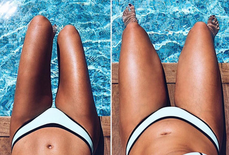 Las apariencias engañan en Instagram: esta modelo lo demuestra con solo dos fotos