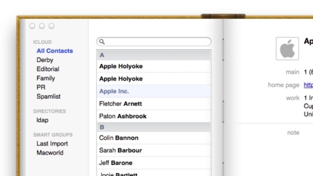 La última actualización de OS X Mountain Lion las barras laterales a la agenda y el calendario