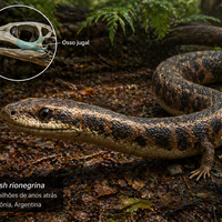 Esta espécie de serpente tinha patas e outros ossos inusitados, mas a evolução seguiu um caminho totalmente diferente 