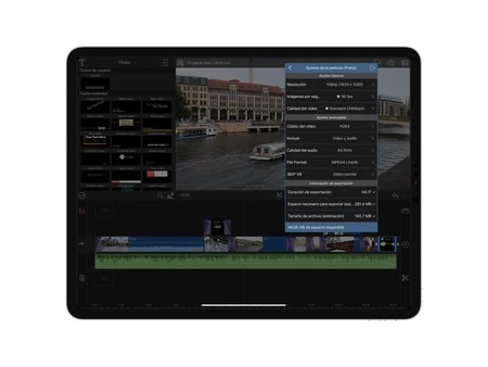LumaFusion で設定をエクスポートします。