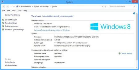 Windows 8.1 Preview no tiene el sistema de puntuación Experiencia Windows
