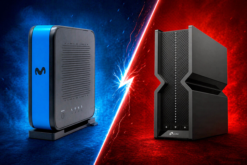 He decidido pasarme a un router neutro por culpa del WiFi 7 de Movistar: sin 6 GHz, solo aprovecho una quinta parte de mis 10 Gbps