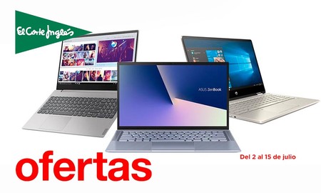 Portátiles ASUS, Lenovo, LG o HP con hasta un 27% de descuento en las Rebajas de El Corte Inglés