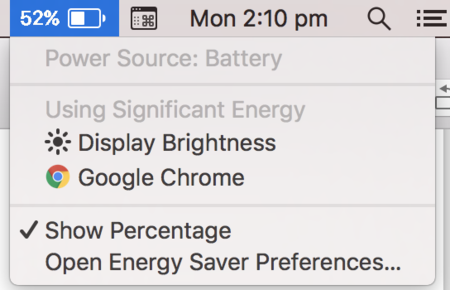 macOS te alertará del consumo excesivo de la pantalla al máximo de brillo