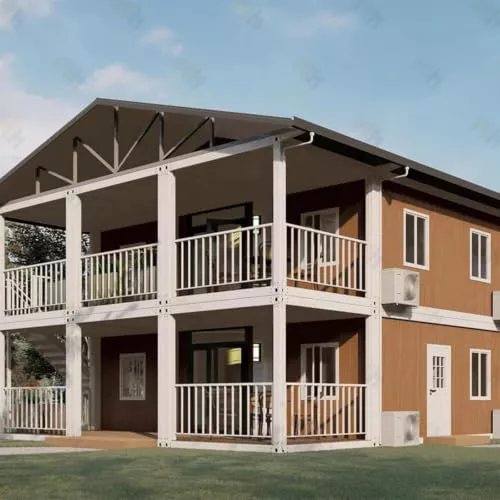 Pequeña casa expandible con diseño práctico para la vida residencial