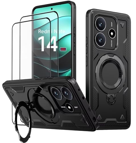 KANSi Funda para Xiaomi Redmi Note 14 5G con Cristal Templado*2