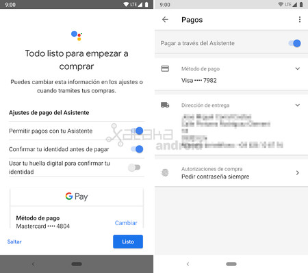 Pagos Asistente de Google