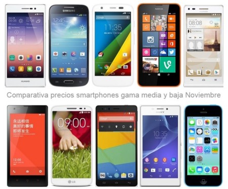 ¿Buscas smartphone de gama media o baja? Estos son los precios que encontrarás en noviembre