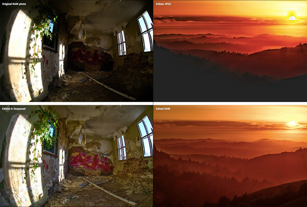 Cómo editar fotos RAW con Snapseed para Android