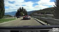 Un Audi R8 Plus dando la vuelta con un 918 Spyder y F12berlinetta 