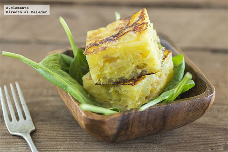 Tortilla de patata con mermelada de cebolla. Receta