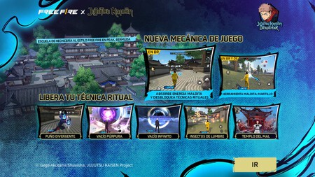 Jujutsu Kaisen Free Fire Mapa Mecanicas
