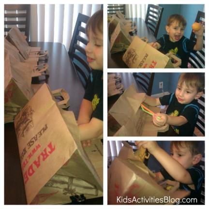 Juego casero para niños: bolsas sorpresa