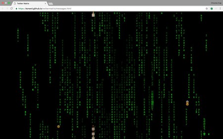 Mira los mensajes de Twitter en tiempo real como si estuviesen en Matrix