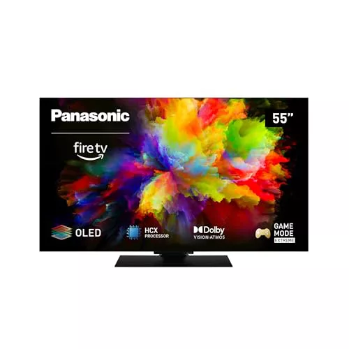 Panasonic TV-55Z80AEZ, Z80 Series 55 Pulgadas 4K Ultra HD OLED Smart TV, 2024, Fire TV, Dolby Vision y Atmos, Modo de Juego Extreme, Control De Voz Alexa, Airplay, Negro
