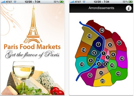 Aplicaciones viajeras: Mapa de los mercados de París