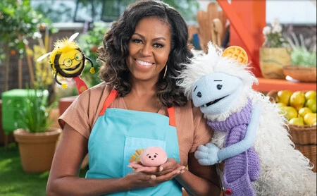 Michelle Obama y dos marionetas son los protagonistas de Gofre + Mochi, la nueva serie de gastronomía para niños de Netflix