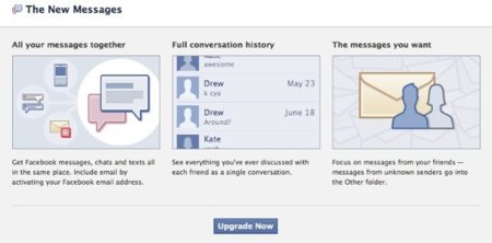 Facebook empieza a activar sus nuevos mensajes personales a todos los usuarios