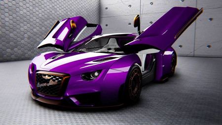 El superdeportivo eléctrico español Hispano Suiza Carmen se viste de fucsia para entrar en la colección del magnate Michael Fux
