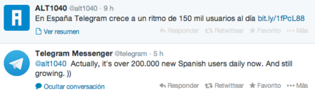 Telegram presume de cifras: "más de 200.000 nuevos usuarios en España cada día"
