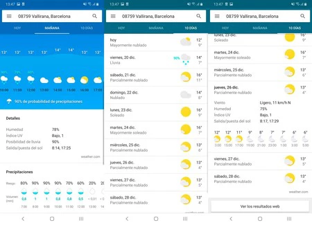 Google天気アプリ