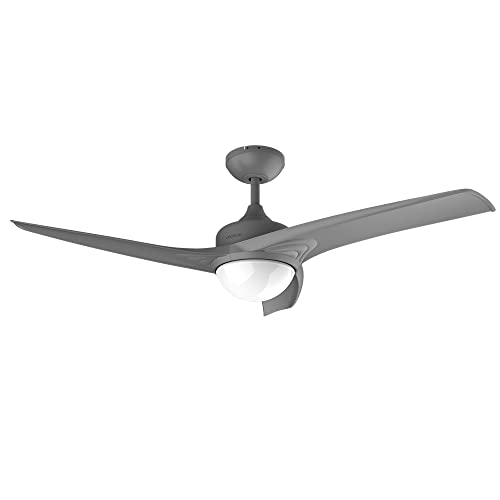Cecotec Ventilador de Techo con Mando a Distancia, Temporizador y Luz LED EnergySilence Aero 560. 60 W, 132 cm de Diámetro, 3 Aspas, 3 Velocidades, Función Invierno, Diseño en gris