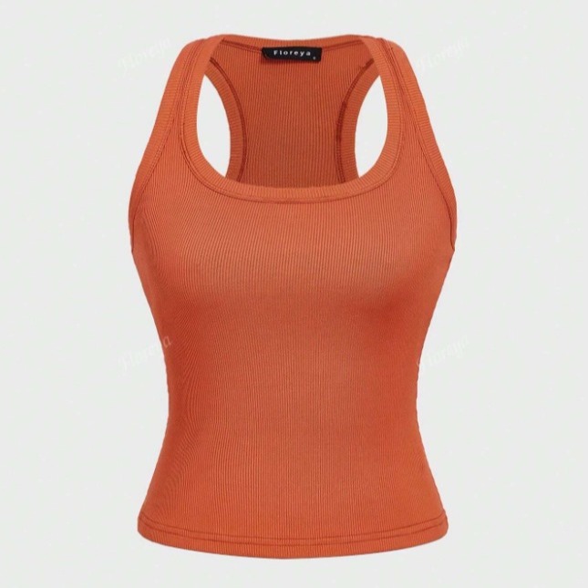 Camiseta sin mangas escote cuadrado Floreya