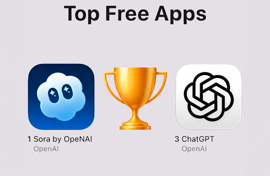 OpenAI no solo domina en IA. Ahora también se está “comiendo” la App Store en Estados Unidos con Sora y ChatGPT 