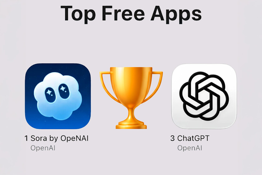 OpenAI no solo domina en IA. Ahora también se está “comiendo” la App Store en Estados Unidos con Sora y ChatGPT